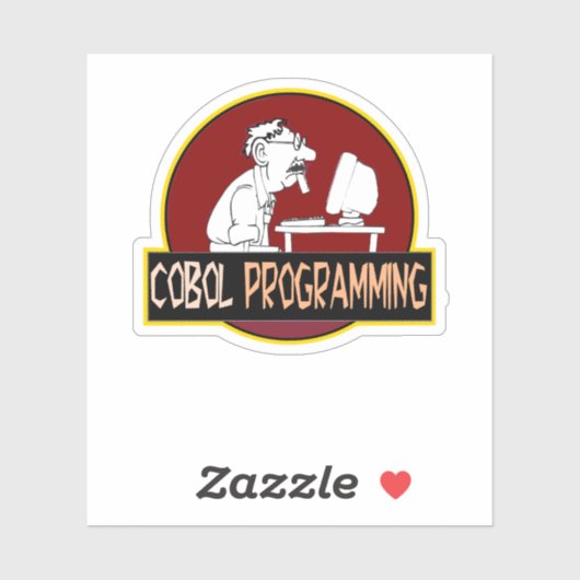 COBOL-Programmierer - Coding-Legende aus der alten Aufkleber (Blatt)