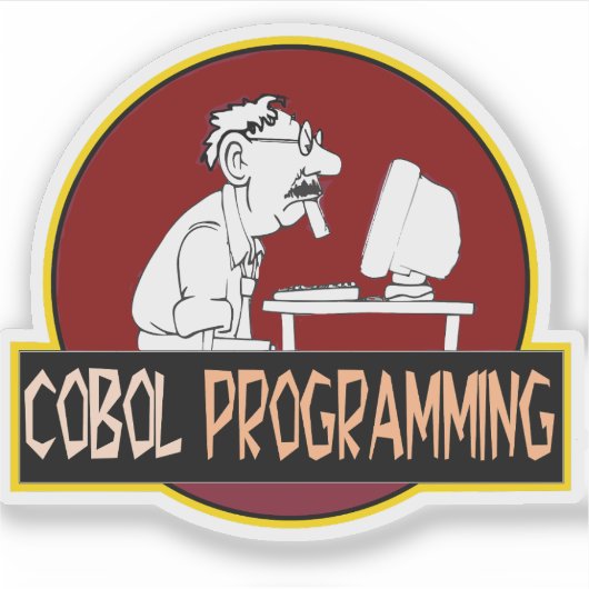 COBOL-Programmierer - Coding-Legende aus der alten Aufkleber (Vorderseite)