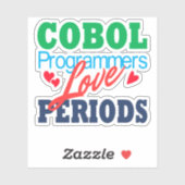 Cobol-Programmierer lieben Punkte Aufkleber (Blatt)