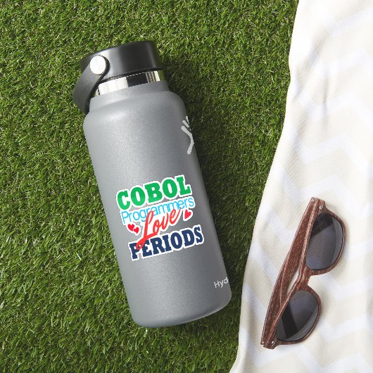 Cobol-Programmierer lieben Punkte Aufkleber (HydroFlask Insitu)