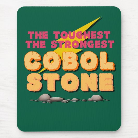 Cobol-Programmiersprache als ein starker Stein  Mousepad (Vorne)