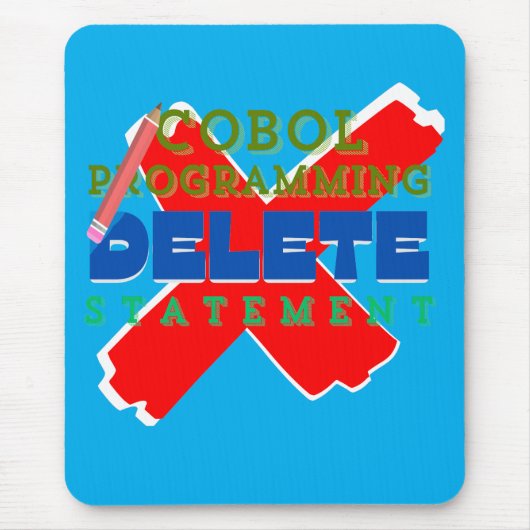 Cobol-Programmiersprache Delete-Anweisung Mousepad (Vorne)