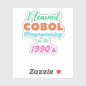 Cobol-Programmiersprache in den 90er Jahren erlern Aufkleber (Blatt)