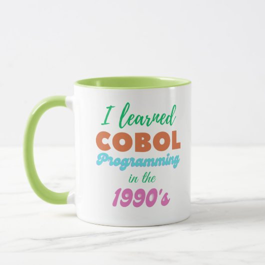 Cobol-Programmiersprache in den 90er Jahren erlern Tasse (Links)