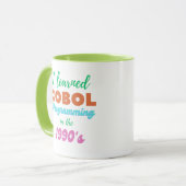 Cobol-Programmiersprache in den 90er Jahren erlern Tasse (Vorderseite Links)