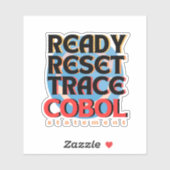 Cobol-Programmierspuren-Reset-Aufkleber Aufkleber (Blatt)