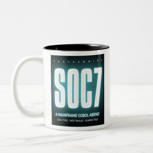 Cobol-Programmierung Abend Soc7 Zweifarbige Tasse (Links)