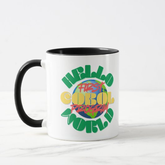Cobol-Programmierung 'Hello World' Erstes Programm Tasse (Links)