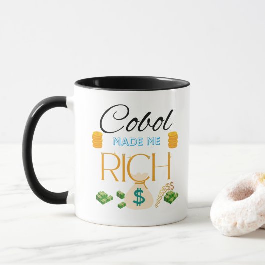 Cobol-Programmierung machte mich reich Tasse (Mit Donut)