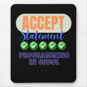 Cobol-Programmierung mit Accept-Anweisung Mousepad (Vorne)