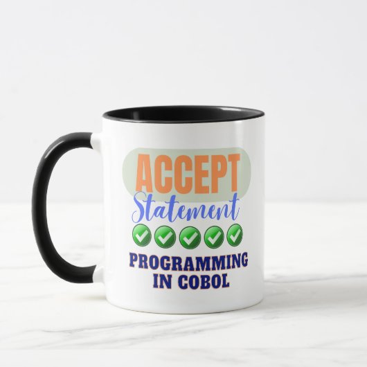 Cobol-Programmierung mit Accept-Anweisung Tasse (Links)