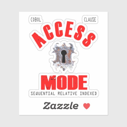 Cobol Programming Access Mode Sticker (Blatt)