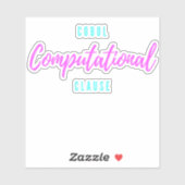 Cobol Programming Computational Usage Clause Aufkleber (Blatt)