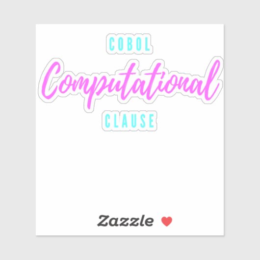 Cobol Programming Computational Usage Clause Aufkleber (Blatt)