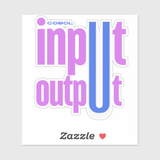 Cobol Programming Language Input Output Section Aufkleber (Blatt)