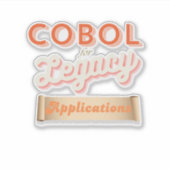 Cobol Programming Language Legacy Sticker (Vorderseite)