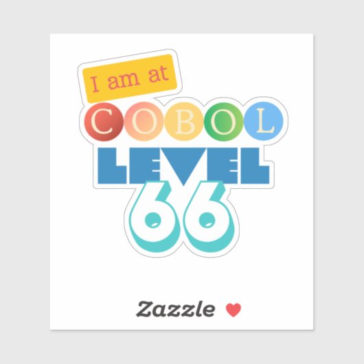 Cobol Programming Level 66 Sticker (Blatt)