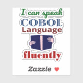 Cobol-Sprache fließend sprechen Sticker (Blatt)