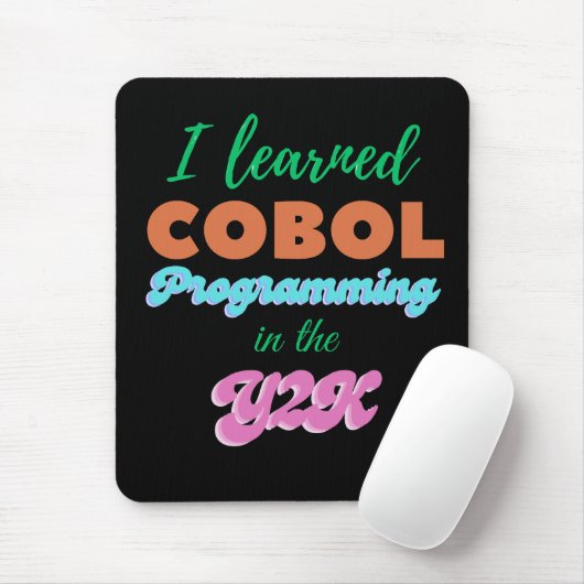COBOL-Sprache im Y2K (Jahr 2000) gelernt Mousepad (Mit Mouse)