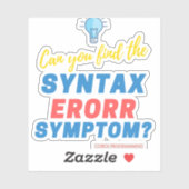 COBOL Syntax Error Challenge Tee for Coders Aufkleber (Blatt)