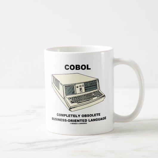 COBOL vollständig veraltetes geschäftsorientiert Kaffeetasse (Rechts)