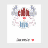Cobol vs Java Programmiersprachen Showdown  Aufkleber (Blatt)