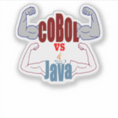 Cobol vs Java Programming Languages Showdown  Aufkleber (Vorderseite)