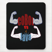 Cobol vs Java Programming Languages Showdown Mousepad (Vorne)