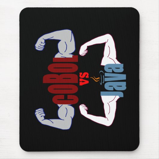Cobol vs Java Programming Languages Showdown Mousepad (Vorne)