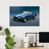 Cobra-427s blaues Poster (Heimbüro)