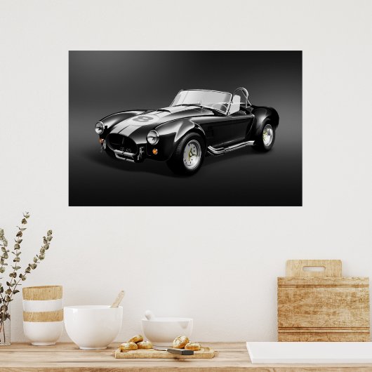 Cobra-427s schwarzes Poster (Küche)