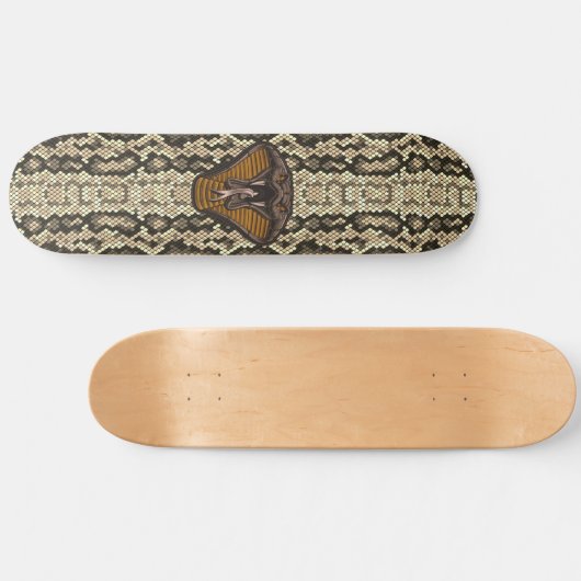 Cobra Fangs Imitats Snakeskin Reptilian Schlange Skateboard (Horizontal)