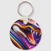 Cobra-farbige rote und gelbe Waage Schlüsselanhänger (Vorderseite)