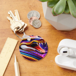 Cobra-farbige rote und gelbe Waage Schlüsselanhänger