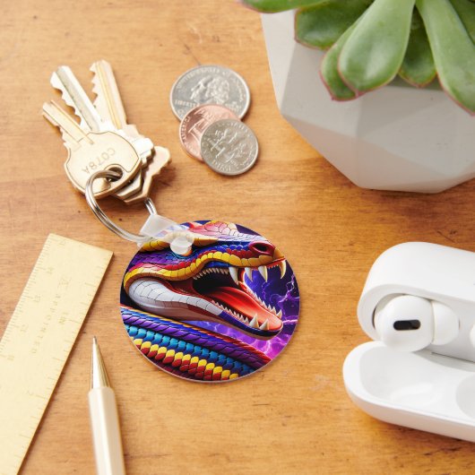 Cobra-farbige rote und gelbe Waage Schlüsselanhänger (Schreibtisch)