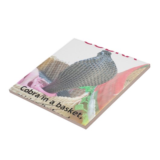 Cobra in Basket Art Print Fliese (Seite)
