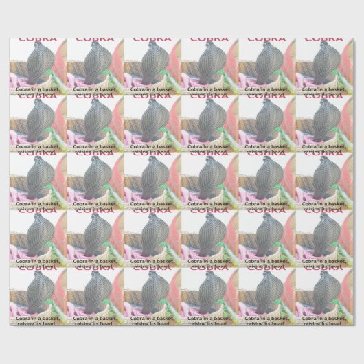 Cobra in Basket Art Print Geschenkpapier (Flach)