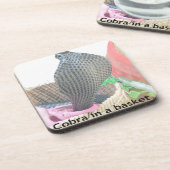 Cobra in Basket Art Print Getränkeuntersetzer (Linke Seite)