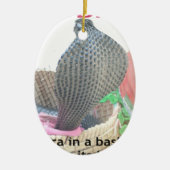 Cobra in Basket Art Print Keramik Ornament (Vorne)