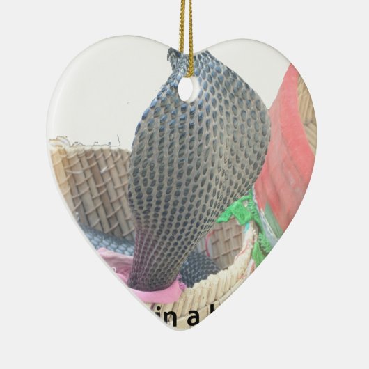 Cobra in Basket Art Print Keramik Ornament (Rechts)