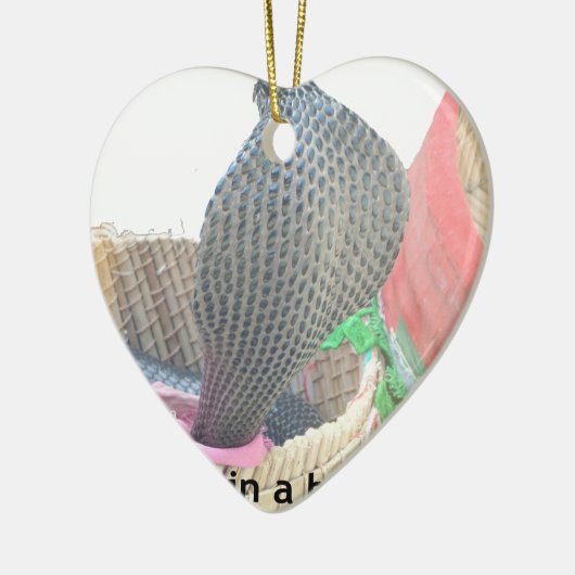 Cobra in Basket Art Print Keramik Ornament (Links)