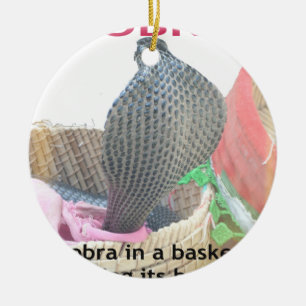 Cobra in Basket Art Print Keramikornament