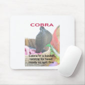 Cobra in Basket Art Print Mousepad (Mit Mouse)