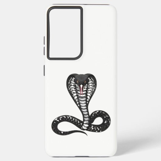 Cobra in Black Quilling Samsung Galaxy Hülle (Rückseite)