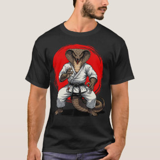 Cobra Karate Judo Japan Japanische Flagge Lustig T-Shirt