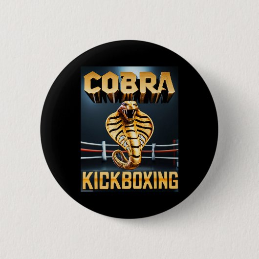 Cobra Kickboxing Design von Don Castillo Button (Vorderseite)