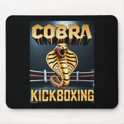 Cobra Kickboxing Design von Don Castillo  Mousepad (Vorne)