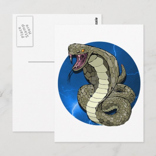 Cobra Lightning Postkarte (Vorne/Hinten)