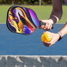 Cobra-lila, lebhafte, weiße und gelbe Waage Pickleball Schläger