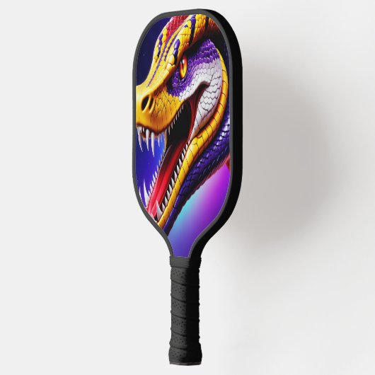 Cobra-lila, lebhafte, weiße und gelbe Waage Pickleball Schläger (Links)